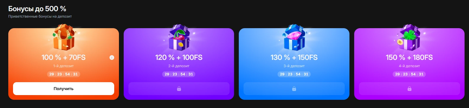 Бонусы 1вин до 500%